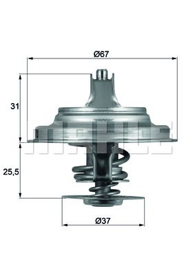 TERMOSTAT VW TRANSPORTER IV Bus 70XB. 70XC. 7DB. 7DW. 7DK 80C - MAHLE