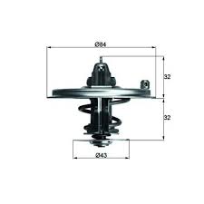 TERMOSTAT BMW 8 E31 71C - MAHLE