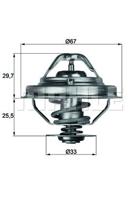 TERMOSTAT BMW M41 M51 E34 E36 E38 E39 RANGE ROVER 2 94 02 OPEL OMEGA B ROVER 800 90 99 - MAHLE