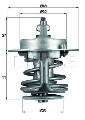 TERMOSTAT TOYOTA COROLLA E10 83C - MAHLE