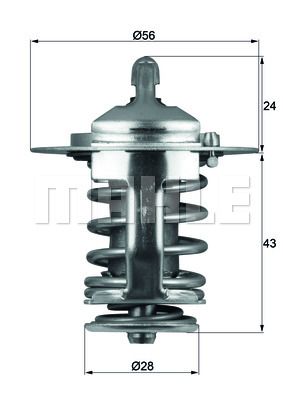 TERMOSTAT 82C AURIS-AVENSIS 1.6 VVT-I AVENSIS Saloon 2.0 CAMRY 3.0-3.0 V6 COROLLA 1.6 16V - MAHLE