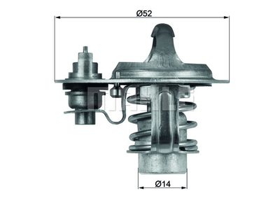 TERMOSTAT 88C ASTRA F-VECTRA A 1.7TDS-CORSA A-B 1.5D-TD-SPORTAGE 97 2.0TD-MAZDA 323-626 - MAHLE