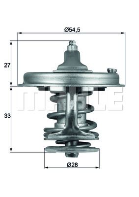 TERMOSTAT 83C HYUNDAI ACCENT III 05-10 ELANTRA 00-06 - MAHLE