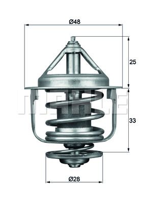 TERMOSTAT NISSAN SUNNY III Traveller Y10 77C - MAHLE