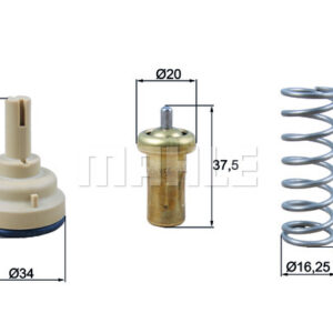 TERMOSTAT KOMPLE 95C GOLF 5-JETTA 11 TIGUAN 07 IBIZA 09 FABIA 10-15 - MAHLE