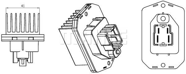 KALORIFER REZISTANSI DISCOVERY 3 L319 DISCOVERY 4 L319 RANGE ROVER SPORT I L320 - MAHLE