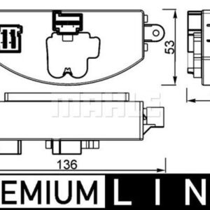 KLIMA FAN REGULATORU MERCEDES W176 W246 C117 - MAHLE