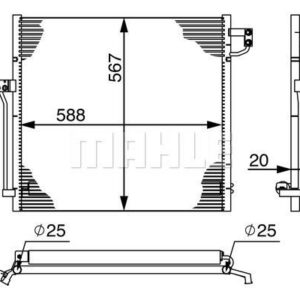 KLIMA RADYATORU MERCEDES X166 W166 C292 - MAHLE