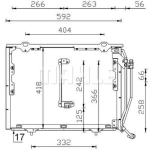 KLIMA RADYATORU MERCEDES W202 S202 C208 A208 - MAHLE