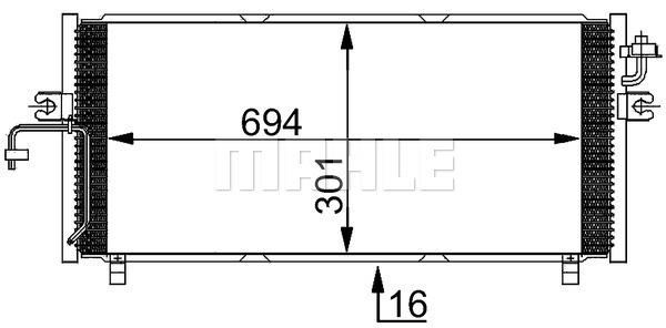 A/C-Kondensator NISSAN PRIMERA 09/00- - MAHLE