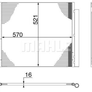 A/C-Kondensator BMW X5 E70/F15 - MAHLE