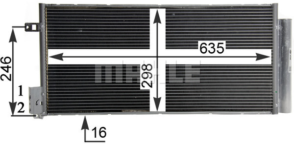 A/C-Kondensator FIAT GRANDE PUNTO - MAHLE