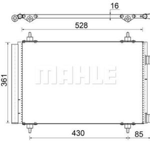 A/C-Kondensator PEUGEOT 3008 / 5008 - MAHLE