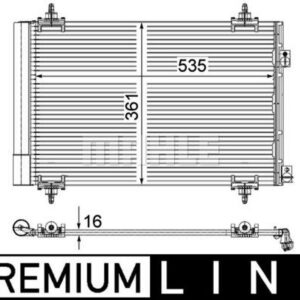 A/C-Kondensator PEUGEOT 308/3008/5008 - MAHLE
