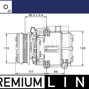 A/C-Kompressor FORD MONDEO III - MAHLE