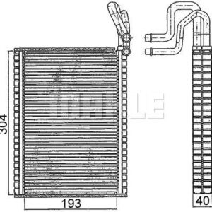 EVAPORATOR BMW E70 E71 E72 F15 F16 - MAHLE