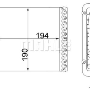 Innenraum-W rmetauscher VOLVO 850 / C70 / V70 - MAHLE