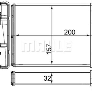 KALORIFER RADYATORU MERCEDES X164 W164 W251 - MAHLE