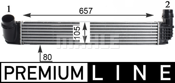 Ladeluftkühler RENAULT MEGANE DZ0 - MAHLE