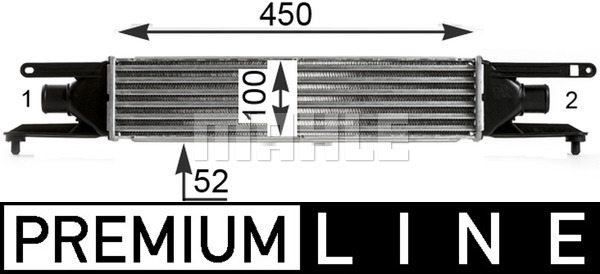 Ladeluftkühler FIAT GRANDE PUNTO 1.3 - MAHLE