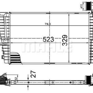 Ladeluftkühler OPEL ASTRA H 04- - MAHLE