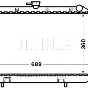 Kühlmittelkühler NISSAN PRIMERA - MAHLE