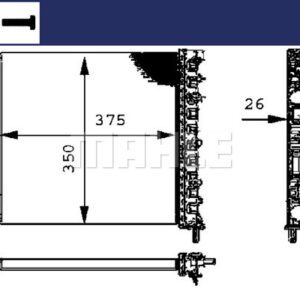 Kühlmittelkühler RENAULT CLIO II - MAHLE