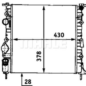 Kühlmittelkühler RENAULT KANGOO 1.2 - MAHLE