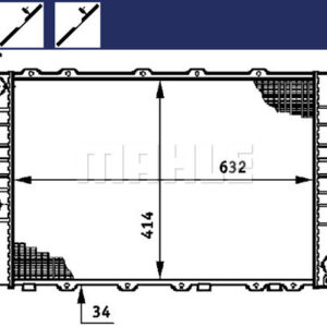Kühlmittelkühler AUDI 100 IV - MAHLE