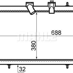 Kühlmittelkühler PEUGEOT 607 / CITROEN C5 - MAHLE
