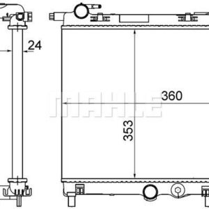 Kühlmittelkühler VW UP/ SEAT MII - MAHLE