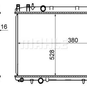 Kühlmittelkühler PEUGEOT 206 - MAHLE