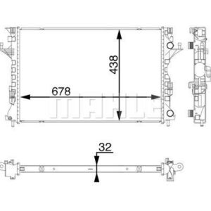 Kühlmittelkühler RENAULT LAGUNA - MAHLE