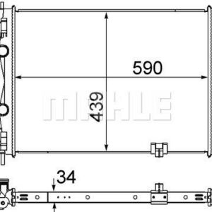 Kühlmittelkühler NISSAN QASHQAI 1.5 dci - MAHLE