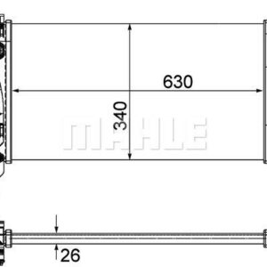 Kühlmittelkühler FIAT QUBO 1.3D MULTIJET - MAHLE