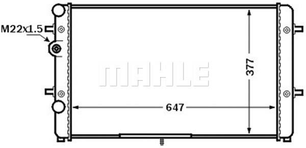 Kühlmittelkühler SEAT CORDOBA II 99-02 - MAHLE