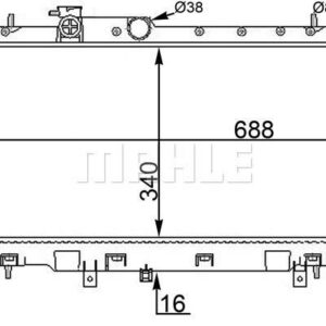 Kühlmittelkühler IMPREZA 2.0T/2.5 - MAHLE