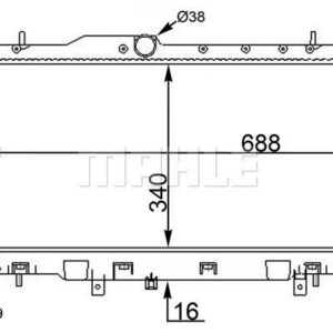 Kühlmittelkühler SUBARU IMPREZA 2.0T - MAHLE