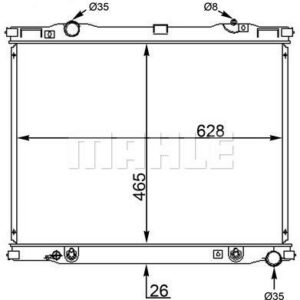 Kühlmittelkühler KIA SORENTO I 2.4/2.5/3.6 - MAHLE