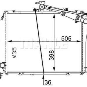 Kühlmittelkühler TOYOTA HIACE III 2.0/2.4 - MAHLE