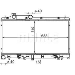 Kühlmittelkühler SUBARU LEGACY IV2.0/2.5 - MAHLE