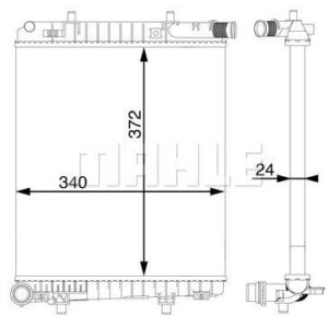 Kühlmittelkühler CITROEN C1 - MAHLE