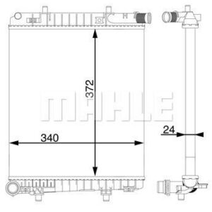 Kühlmittelkühler OPEL VIVARO / TRAFIC II - MAHLE