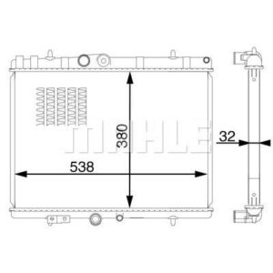 Kühlmittelkühler PEUGEOT 308 - MAHLE