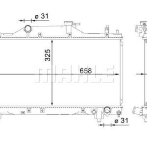 Kühlmittelkühler TOYOTA AVENSIS 07/00- - MAHLE
