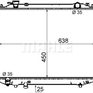 Kühlmittelkühler MAZDA B-SERIE - MAHLE