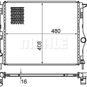 Kühlmittelkühler DACIA LOGAN/ SANDERO -AC - MAHLE