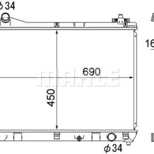 Kühlmittelkühler Suzuki Grand Vitara 2005- - MAHLE
