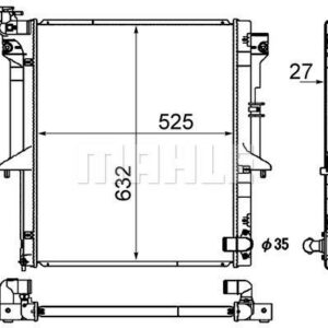 Kühlmittelkühler Mitsubishi L200 2005- - MAHLE