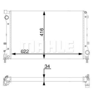 Kühlmittelkühler FIAT 500 ABARTH 1.4 - MAHLE